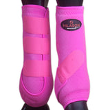Large Hilason Horse Medicine Sports Boots Rear Hind Leg Pink - Uhorse