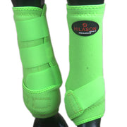 Lime Green Large HILASON Horse Medicine Sports Boots Rear Hind Leg