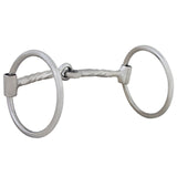 5" Hilason Western Ss Simulated Twist Wire Snaffle Horse Mouth Bit W/ 2.5" Ring