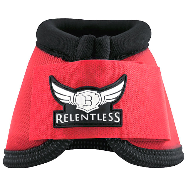 Dynamic Edge 2 Tone 2520D Horse Front Leg Sports Bell Boots Pair Red