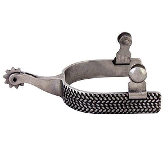 Western spur with black woven nylon strap and rowel - Uhorse