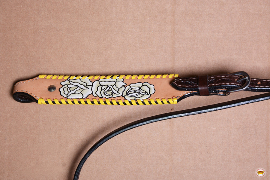 HILASON Western Horse American Leather Headstall Breast Collar Tack Tan