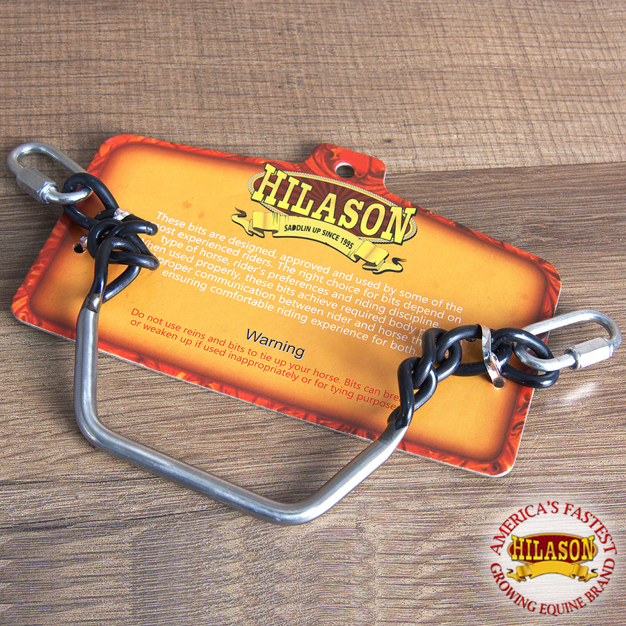 Hilason W. H. Mouth Stainless Steel U Curb Chain W/ Quick Links – by Hilason – Cowboy and equestrian accessories