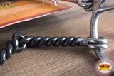 Hilason Western Horse Mouth Twisted Wire Hackamore Gag Bit W/ Curb Chain & Hook