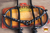 Hilason Western Black Steel 5-1/4" Horse Twisted Wire Mouth Gag Bit W/ Pp Strap