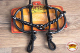 Hilason Western Black Steel 5-1/4" Horse Twisted Wire Mouth Gag Bit W/ Pp Strap