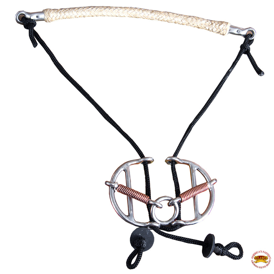 Hilason W. Stainless Steel Copper Wrapped Snaffle 5" Mouth Sliding Gag by Hilason – Cowboy and equestrian accessories