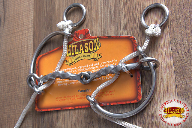 Hilason Western Horse Mouth Sliding Gag Combs Bit W/ Adjustable Cable