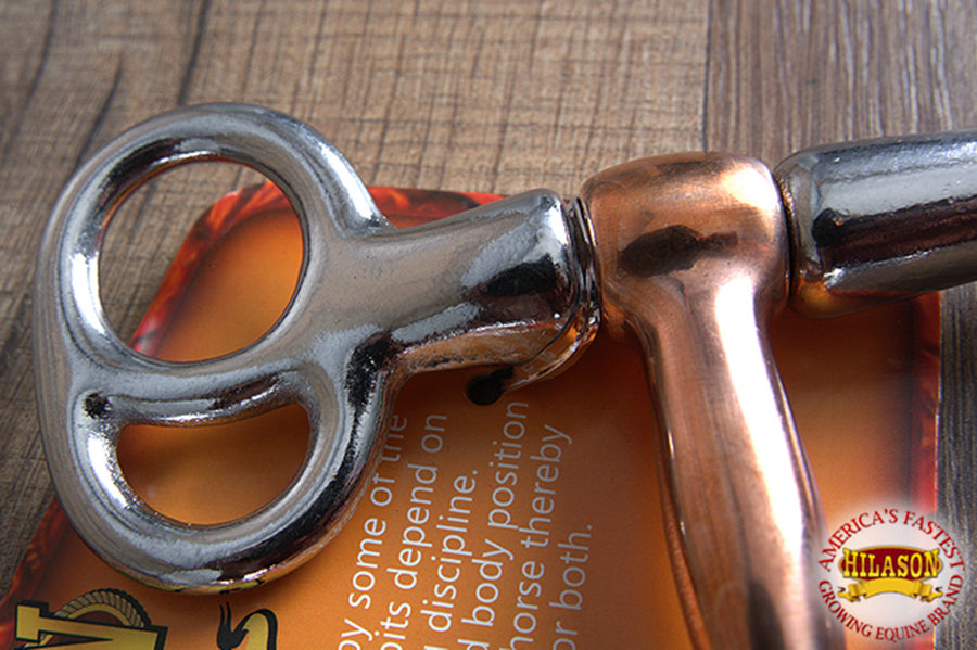 5" Hilason Malleable Iron Horse Copper Snaffle Breaking Mouth Bit