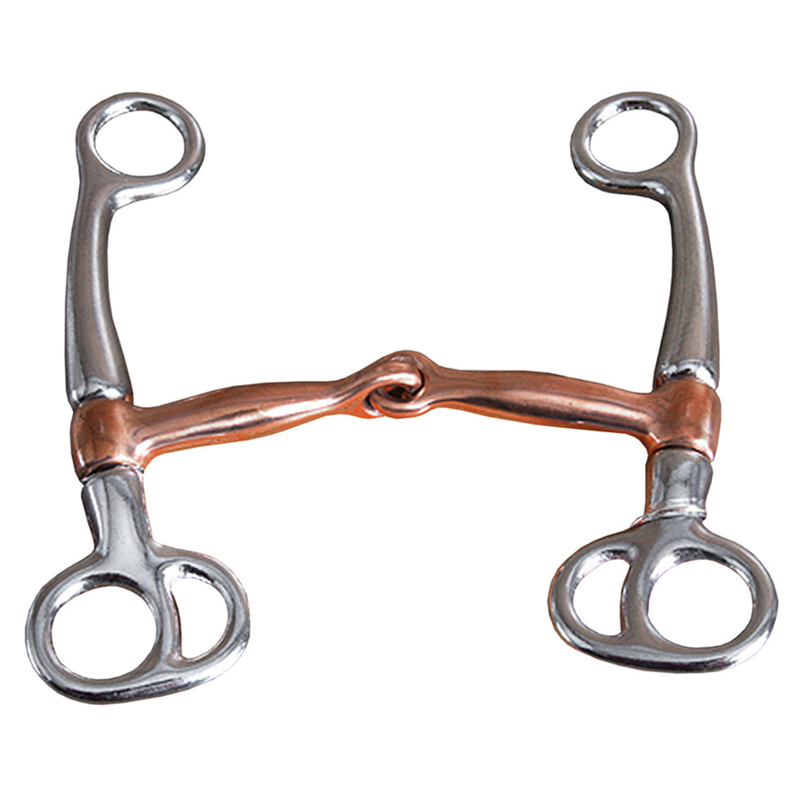 5" Hilason Malleable Iron H. Copper Snaffle Breaking Mouth Bit – by Hilason – Cowboy and equestrian accessories