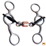 Hilason Western Stainless Steel Copper Roller Horse 5" Mouth Gag Bit