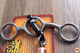 Hilason Western Stainless Steel Copper Roller Horse 5" Mouth Gag Bit