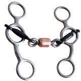 Hilason Western Stainless Steel Copper Roller Horse 5" Mouth Gag Bit