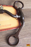 Hilason Brown Steel Western Tack Horse Curb Bit Low Port Loose Cheek