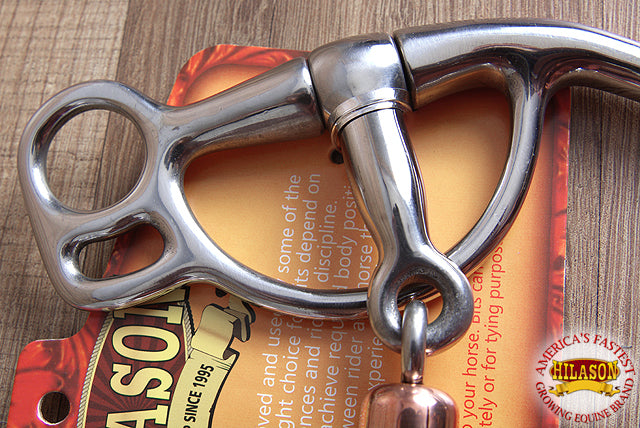 Hilason Stainless Steel Training Horse Bit Snaffle Mouth W/Sliding Copper Roller
