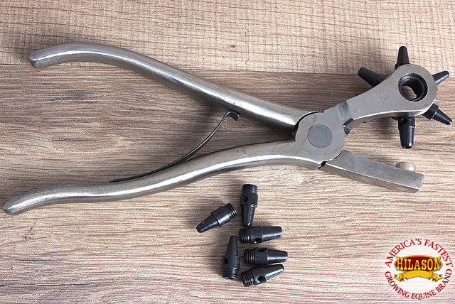 Hilason Western Leather Tool Punch Pliers Hole With 6 Tube
