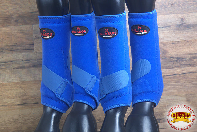 4 Pack Lrg Hilason Horse Medicine Sports Boots Front Rear Hind Leg