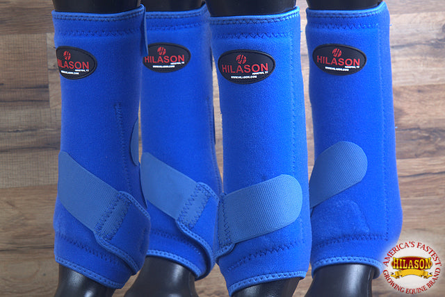 4 Pack Lrg Hilason Horse Medicine Sports Boots Front Rear Hind Leg