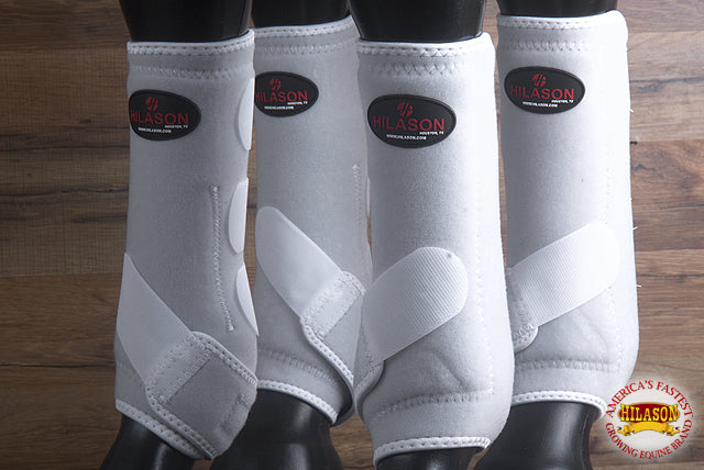 4 Pack X Lrg Hilason Horse Medicine Sports Boots Front Rear Hind Leg