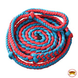 Hilason Braided Poly Barrel Racing Contest Reins Flat 1" X 8Ft Red by Hilason – Cowboy and equestrian accessories