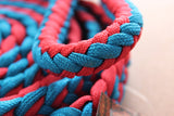 Hilason Braided Poly Barrel Racing Contest Reins Flat 1" X 8Ft Red Blue