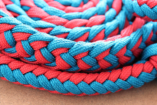 1" X 8Ft Hilason Braided Poly Barrel Reins Horse Racing Flat Grip Knots