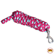 Hilason Horse Riding Poly Roping Lead Rope Burgundy 1/4