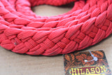 1" X 8Ft Hilason Braided Poly Barrel Reins Horse Racing Flat Grip Knots