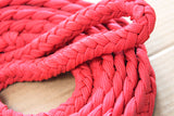 1" X 8Ft Hilason Braided Poly Barrel Reins Horse Racing Flat Grip Knots