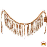 Hilason H. Braided Cord Breastcollar Fringes Tan Brown by Hilason – Cowboy and equestrian accessories