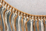 Hilason Horse Braided Cord Breastcollar Fringes Tan Brown