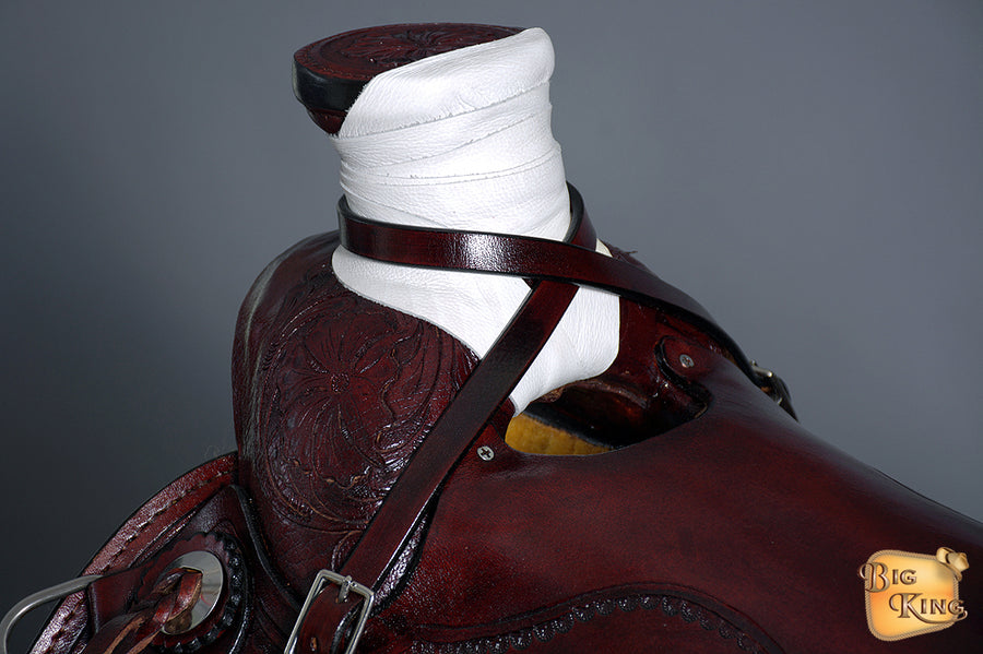 HILASON Western Horse Wade Saddle American Leather Ranch Roping Mahogany | Hand Tooled & For Horses