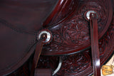 HILASON Western Horse Wade Saddle American Leather Ranch Roping Mahogany | Hand Tooled & For Horses