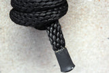 Horse Roping Lead Rope Riding Poly Black 1/4"X8 Ft Snaps