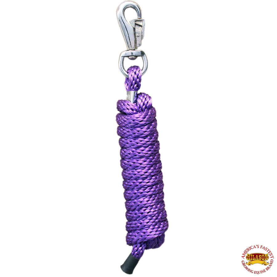 Horse Roping Lead Rope Riding Poly Purple 1/4"X8 Ft Snaps - Uhorse