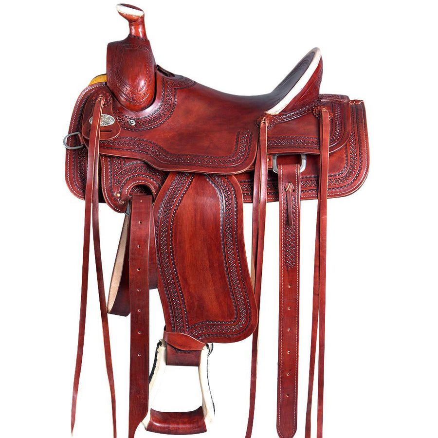15 W. H. Wade Saddle American Leather Ranch Roping Hilason by Hilason – Cowboy and equestrian accessories