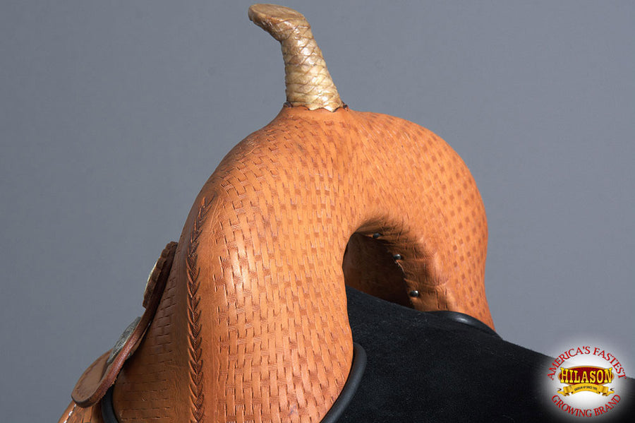 HILASON Western Horse Treeless Trail Barrel Saddle American Leather | for Horses