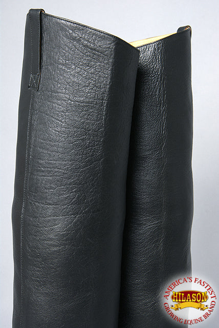 Hilason Black Biker Genuine Leather Men Thigh Long Boots Shoes