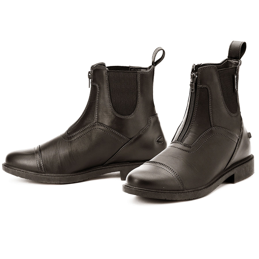 31 size Ovation Horse Rider Energy Zip Front Synthetic Durable Paddock Boots Brown - Hilason