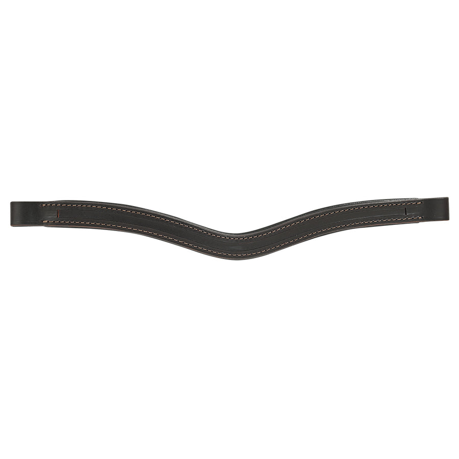 Draft U Shape Hilason English Padded Bridle Browband Blanks Empty Channel Brown - Uhorse