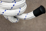 Horse Roping Lead Rope Riding Poly Blue Black White 1/4"X8 Ft Snaps