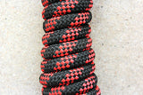 Horse Roping Lead Rope Riding Poly Red Black 1/4"X8 Ft Snaps