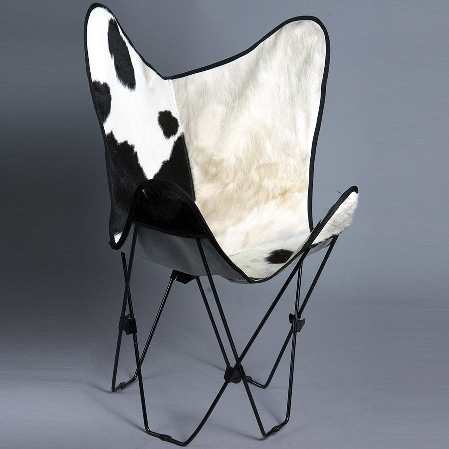 Made In Usa Genuine Leather Butterfly Chair Folding Modern Sling Seat