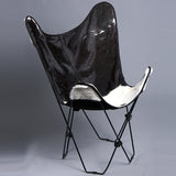 Made In Usa Genuine Leather Butterfly Chair Folding Modern Sling Seat