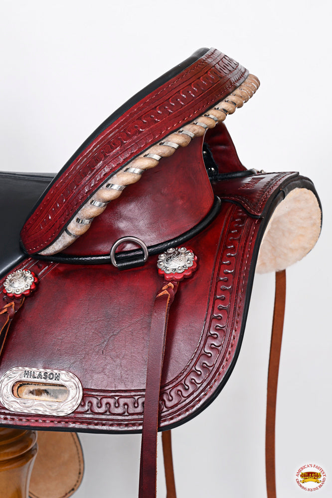 HILASON Western Horse Treeless Trail Saddle Genuine American Leather | for Horses