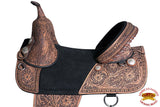 16 In Hilason Western Horse Treeless Trail Barrel Leather Saddle