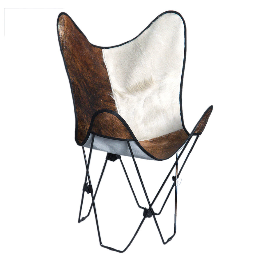 Made In Usa Genuine Leather Butterfly Chair Folding Modern Sling Seat - Uhorse