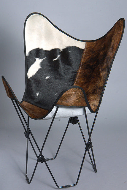 Made In Usa Folding Genuine Leather Butterfly Chair  Modern Sling Seat