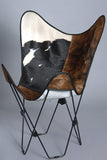 Made In Usa Folding Genuine Leather Butterfly Chair  Modern Sling Seat