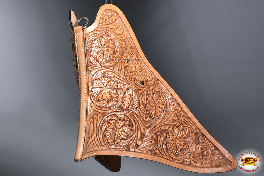 HILASON Horse Western Saddle Stirrup Cowboy Leather Tapaderos Cover Tan | Covers Covers| Hand Carved